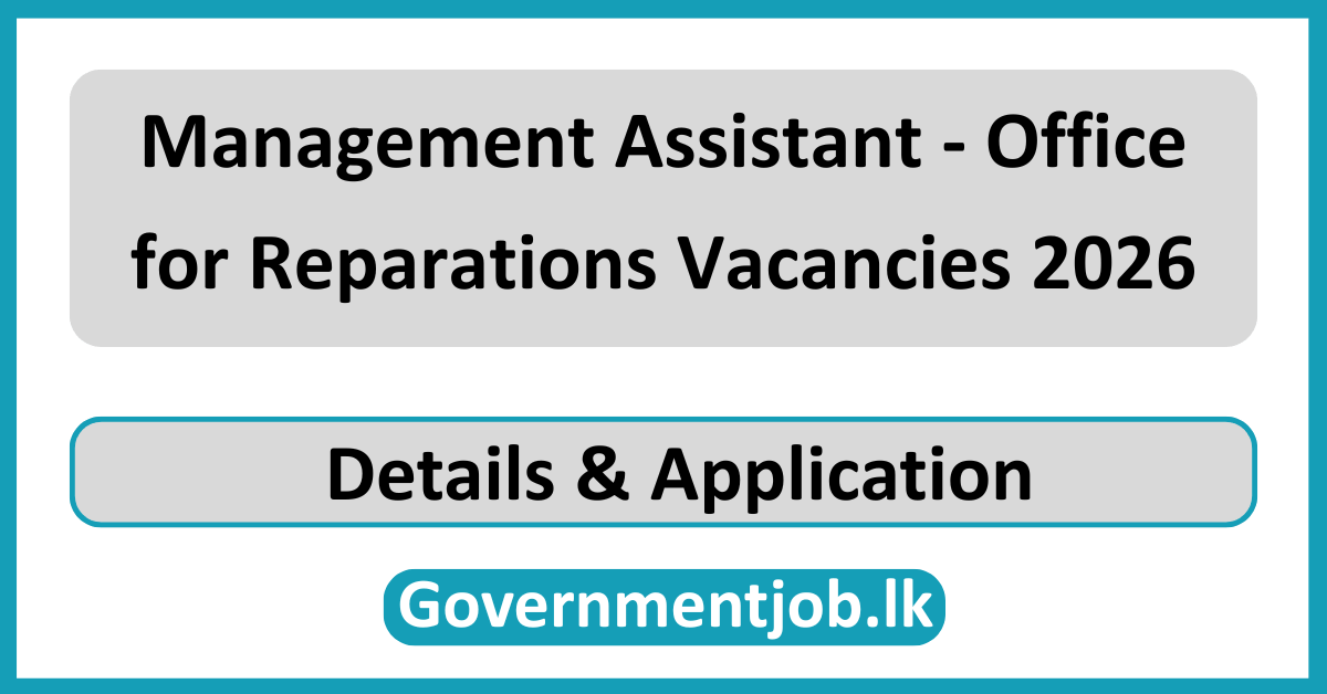 Management Assistant - Office for Reparations Vacancies 2026